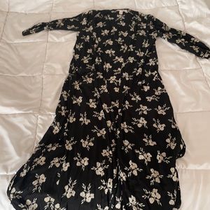 Black and white floral rope/coverup